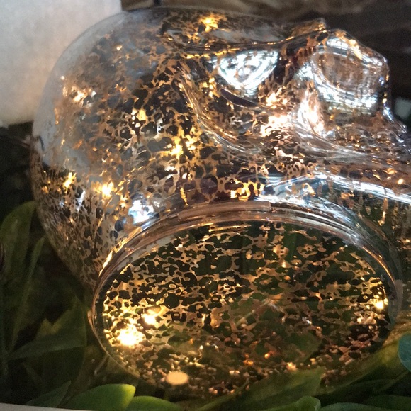 Pottery Barn Spooky Silver Mercury Style Warm Glow LED Light Up Skulls ππ· - Picture 13 of 17